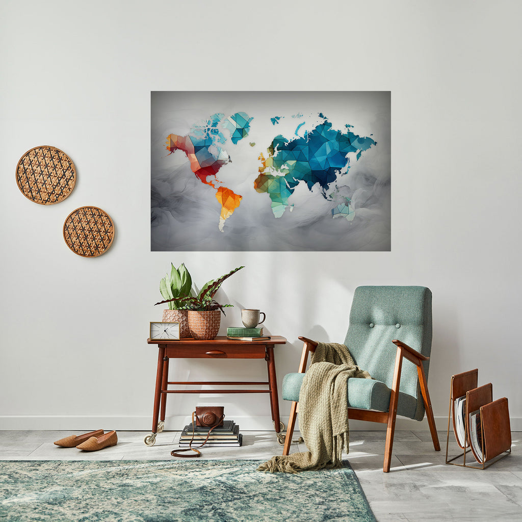 Affiche horizontale autocollante « VISION DU MONDE À FACETTES »