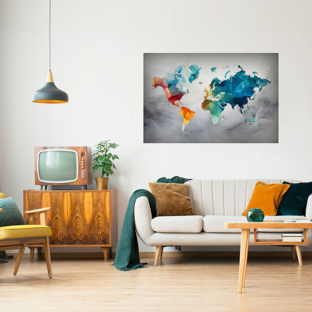 Affiche horizontale autocollante « VISION DU MONDE À FACETTES »