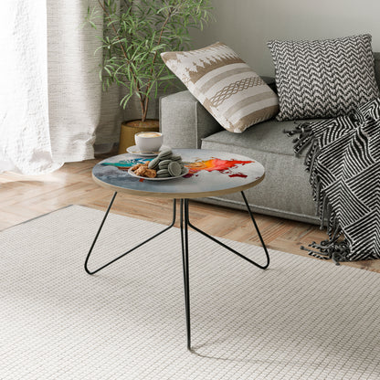 PAINTED CONTINENTS Coffee Table