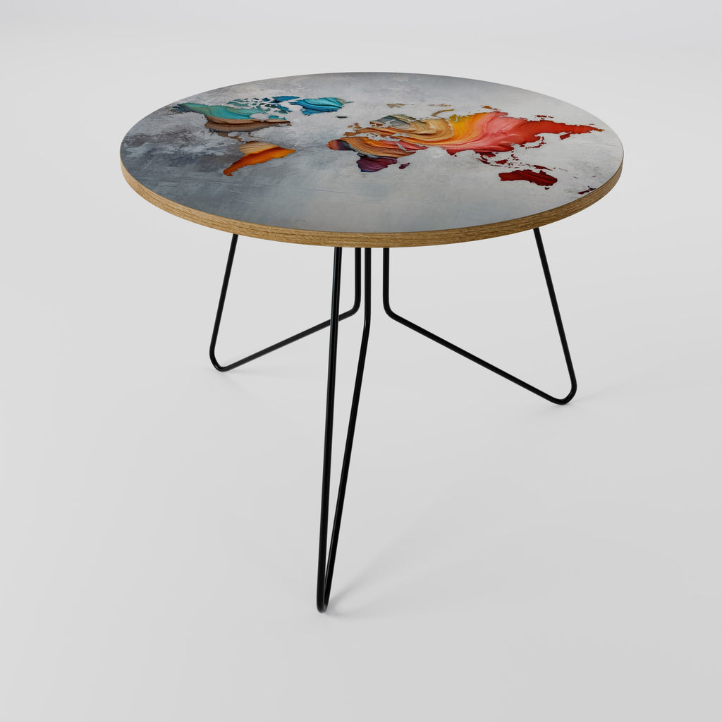Table basse CONTINENTS PEINTS 69