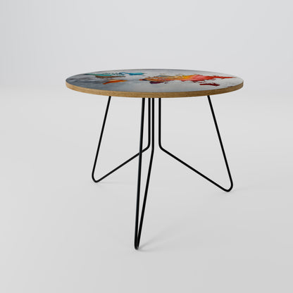 PAINTED CONTINENTS Coffee Table