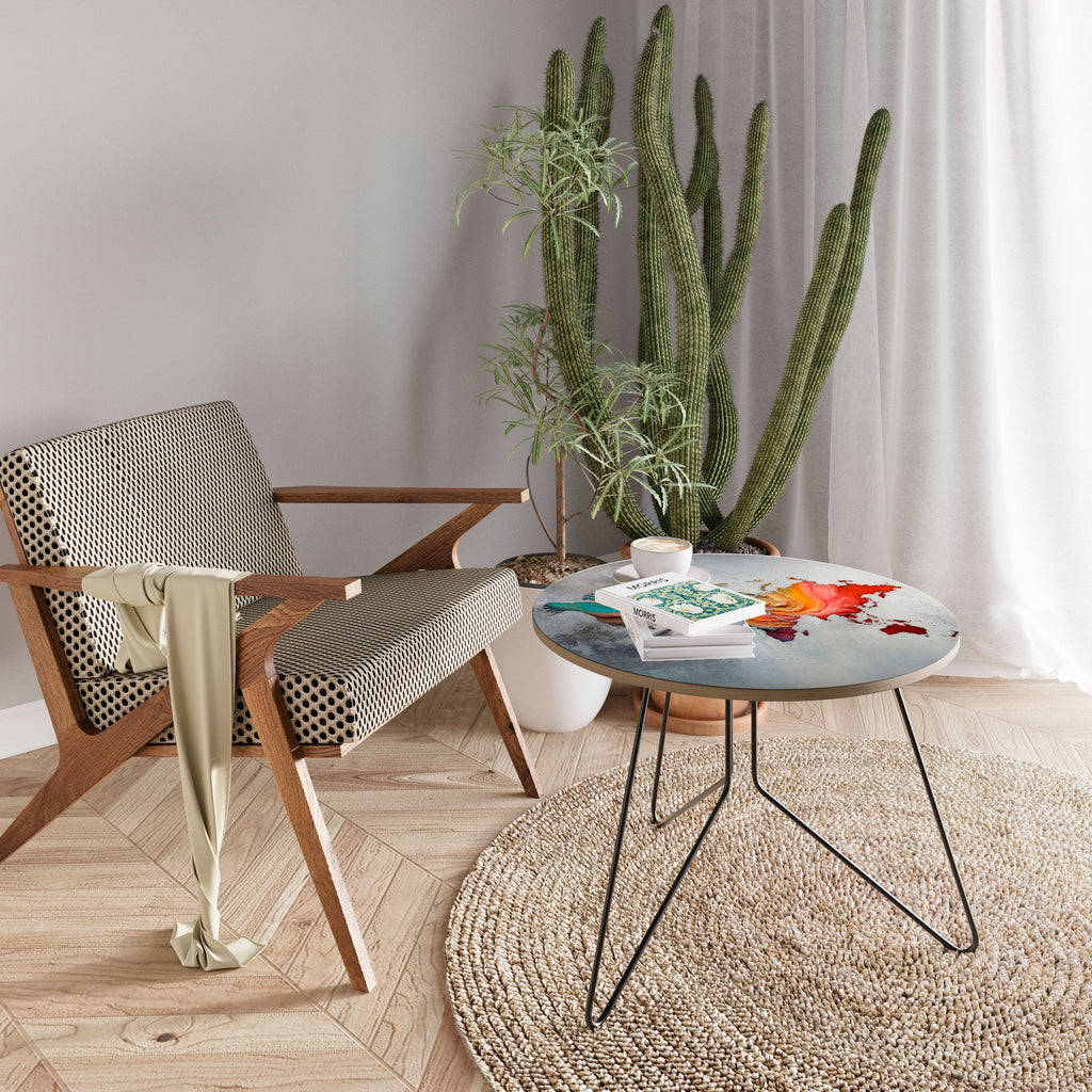 Table basse CONTINENTS PEINTS 69