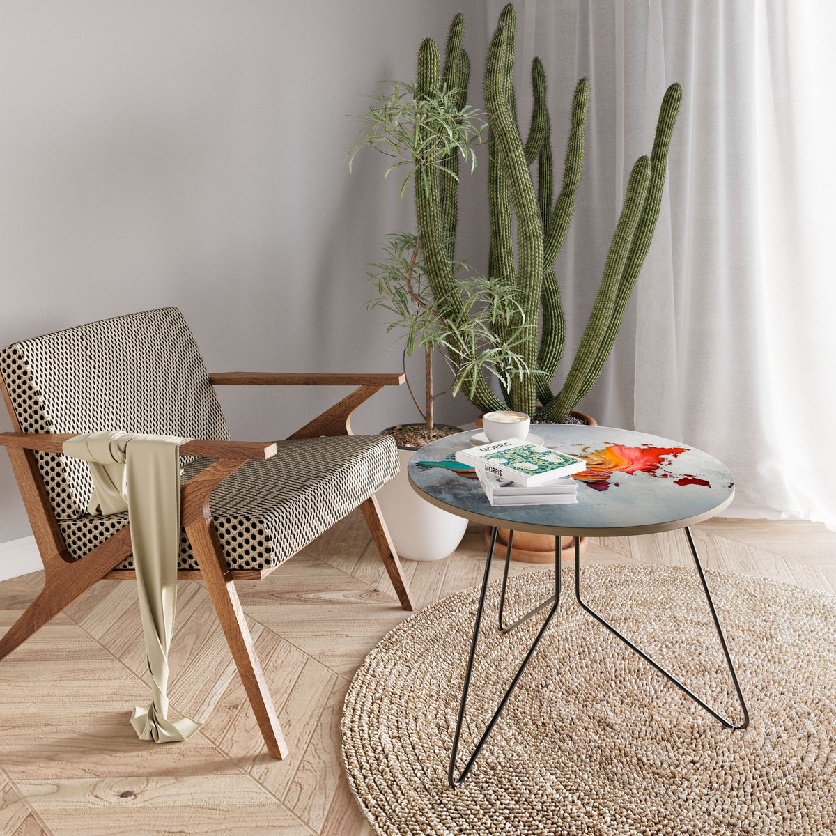 PAINTED CONTINENTS Coffee Table