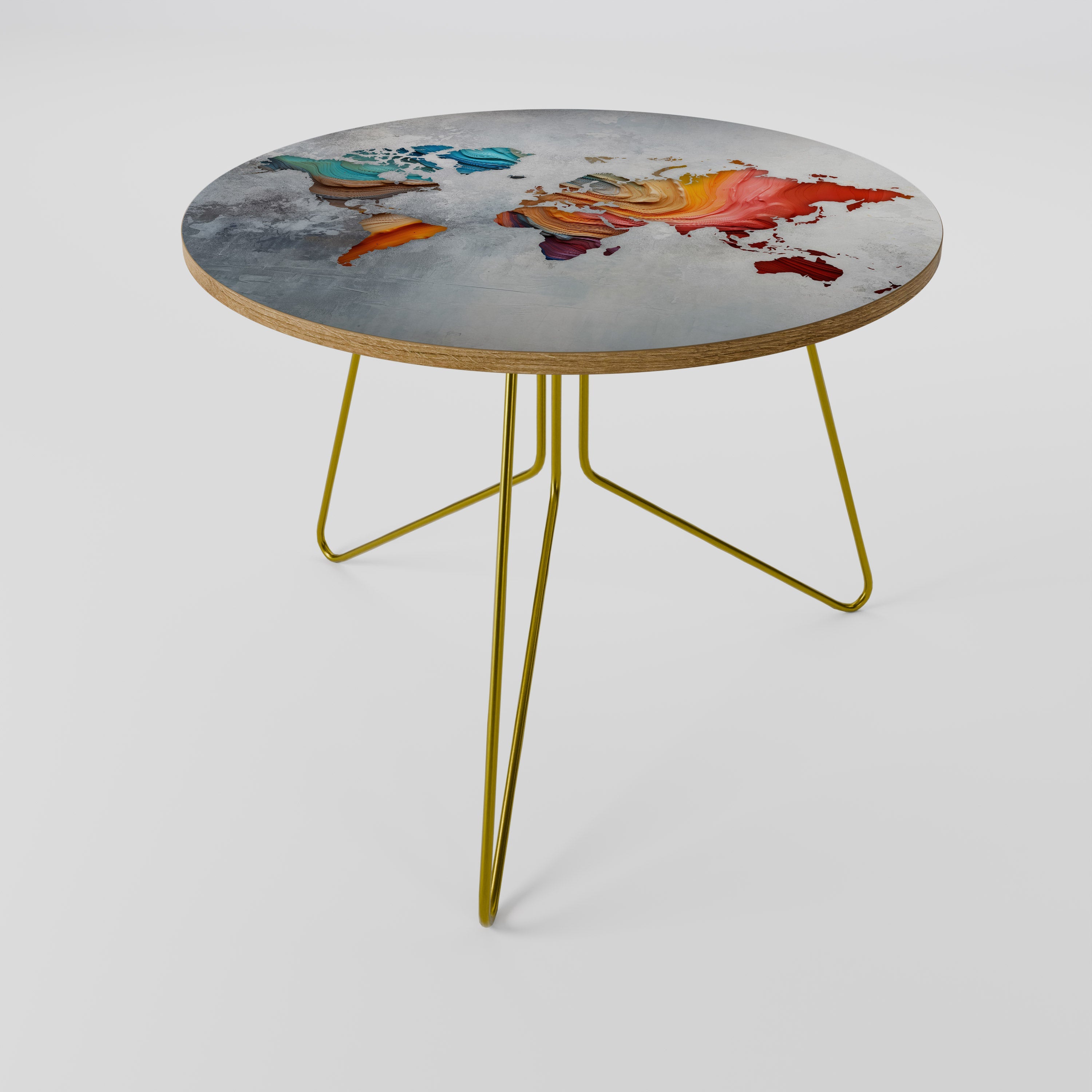 Table basse CONTINENTS PEINTS 69