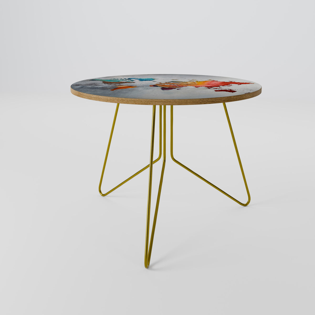PAINTED CONTINENTS Coffee Table