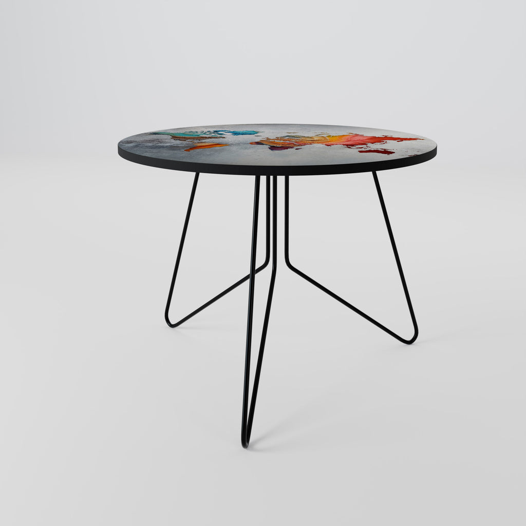 Table basse CONTINENTS PEINTS 69