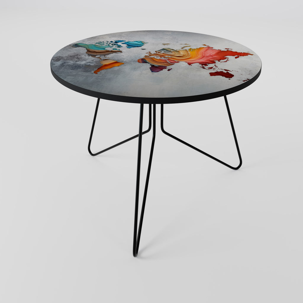 PAINTED CONTINENTS Coffee Table