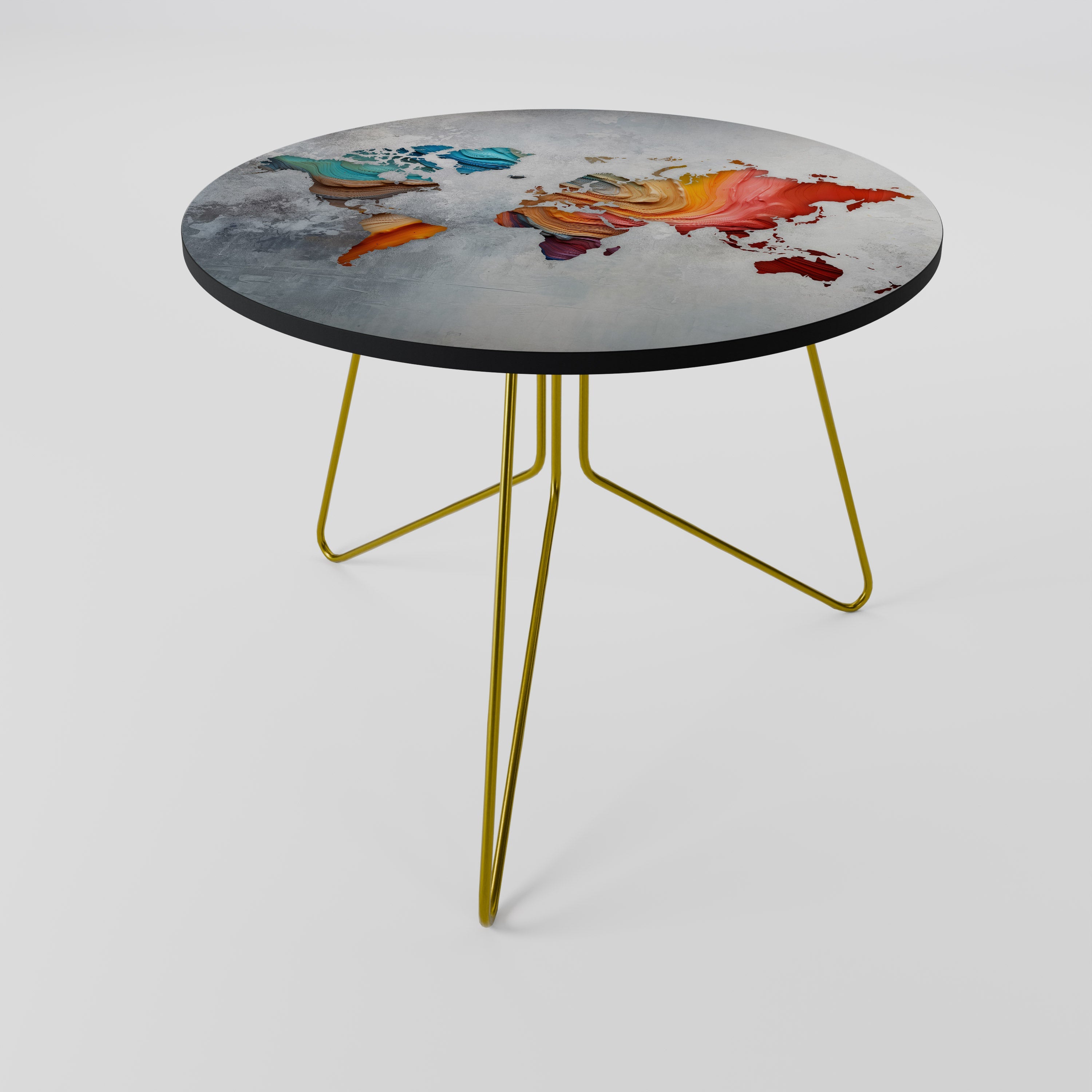 Table basse CONTINENTS PEINTS 69