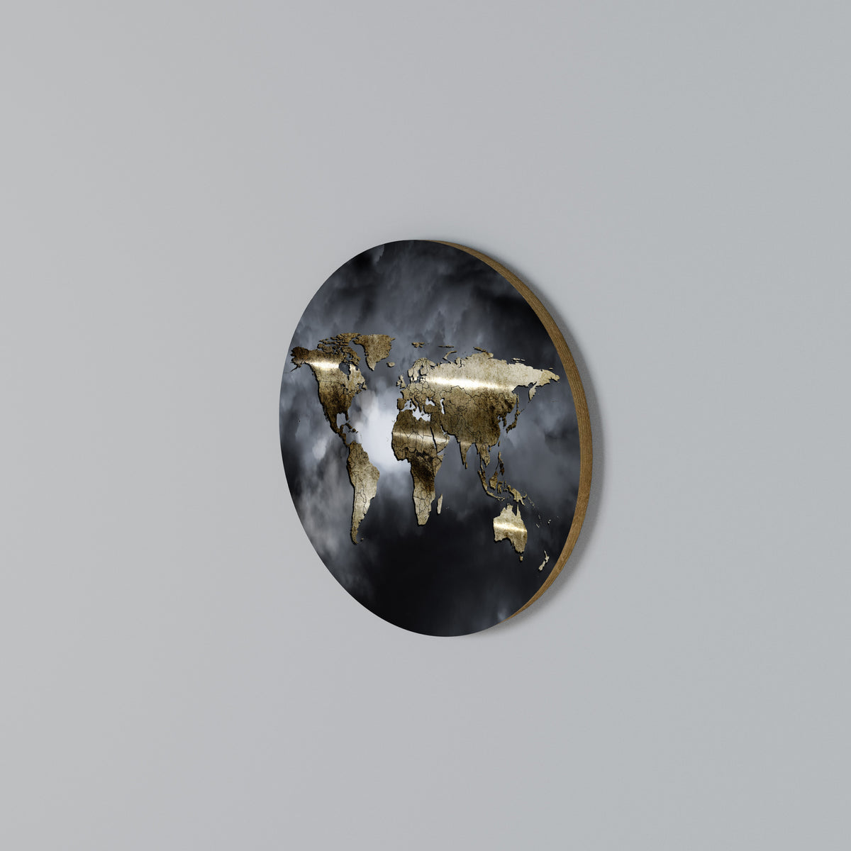 GOLDEN EARTH REVERIE Round Wall Art
