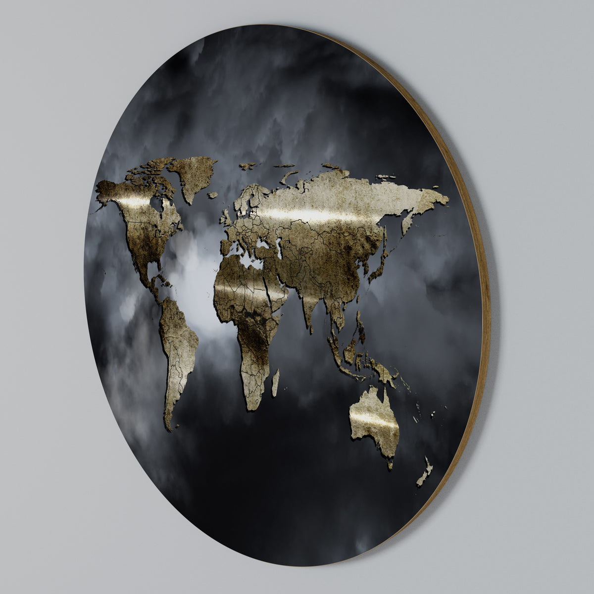 GOLDEN EARTH REVERIE Round Wall Art
