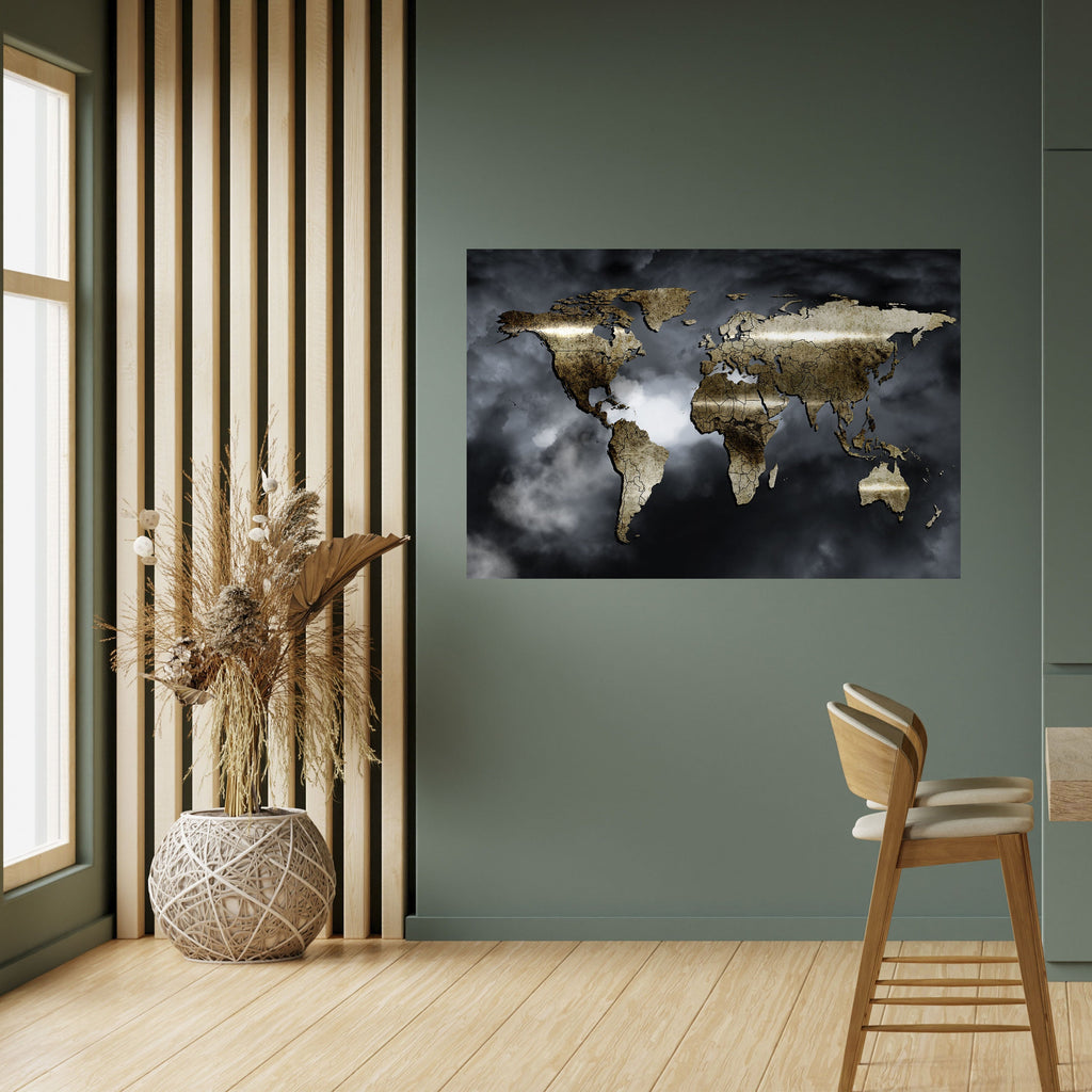 Affiche horizontale autocollante « Golden Earth Reverie »