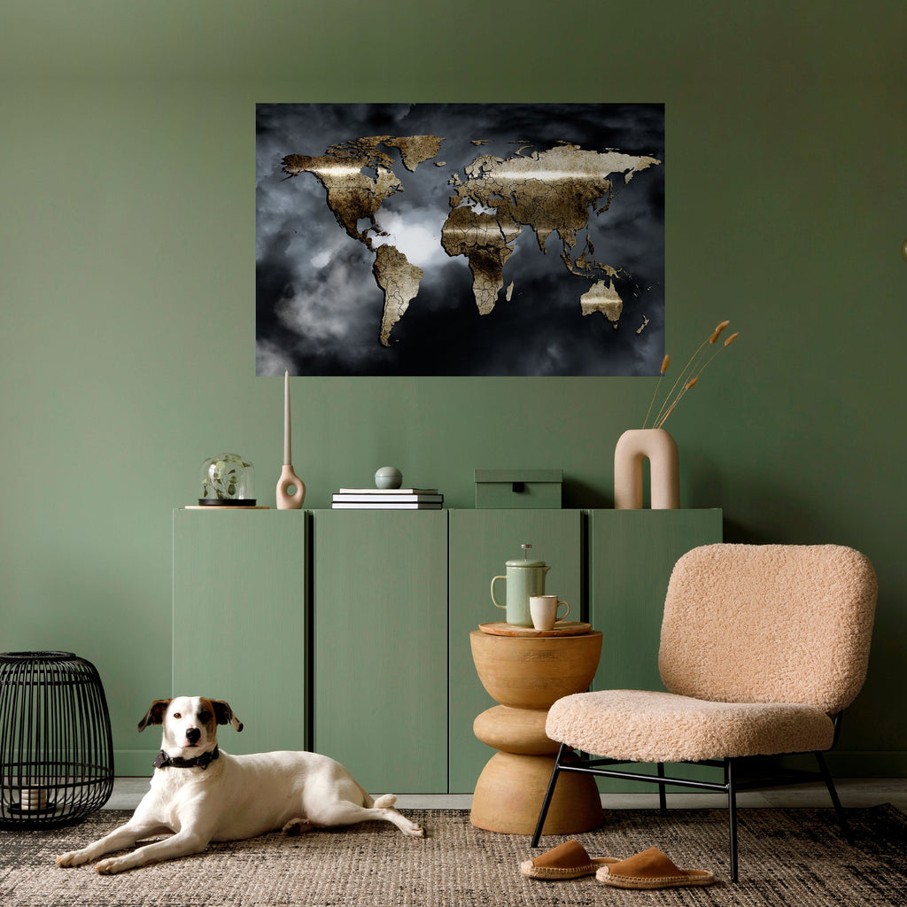 Affiche horizontale autocollante « Golden Earth Reverie »