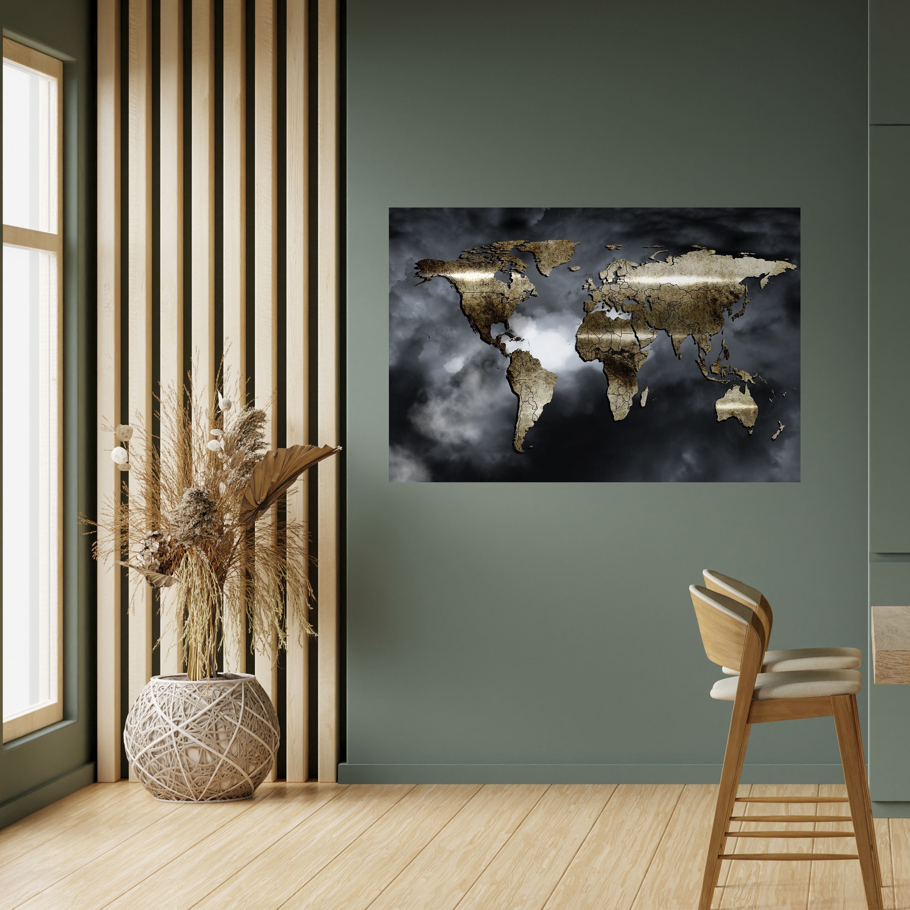 Affiche horizontale autocollante « Golden Earth Reverie »