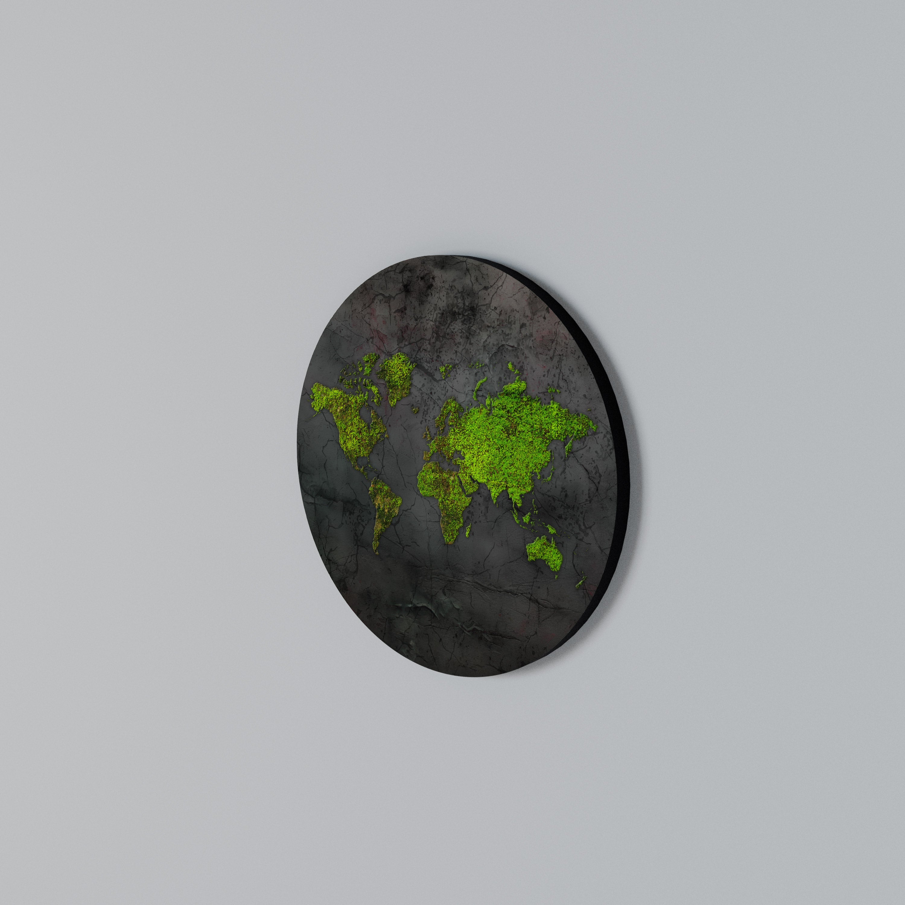 GREENER LANDS EMBRACED Round Wall Art