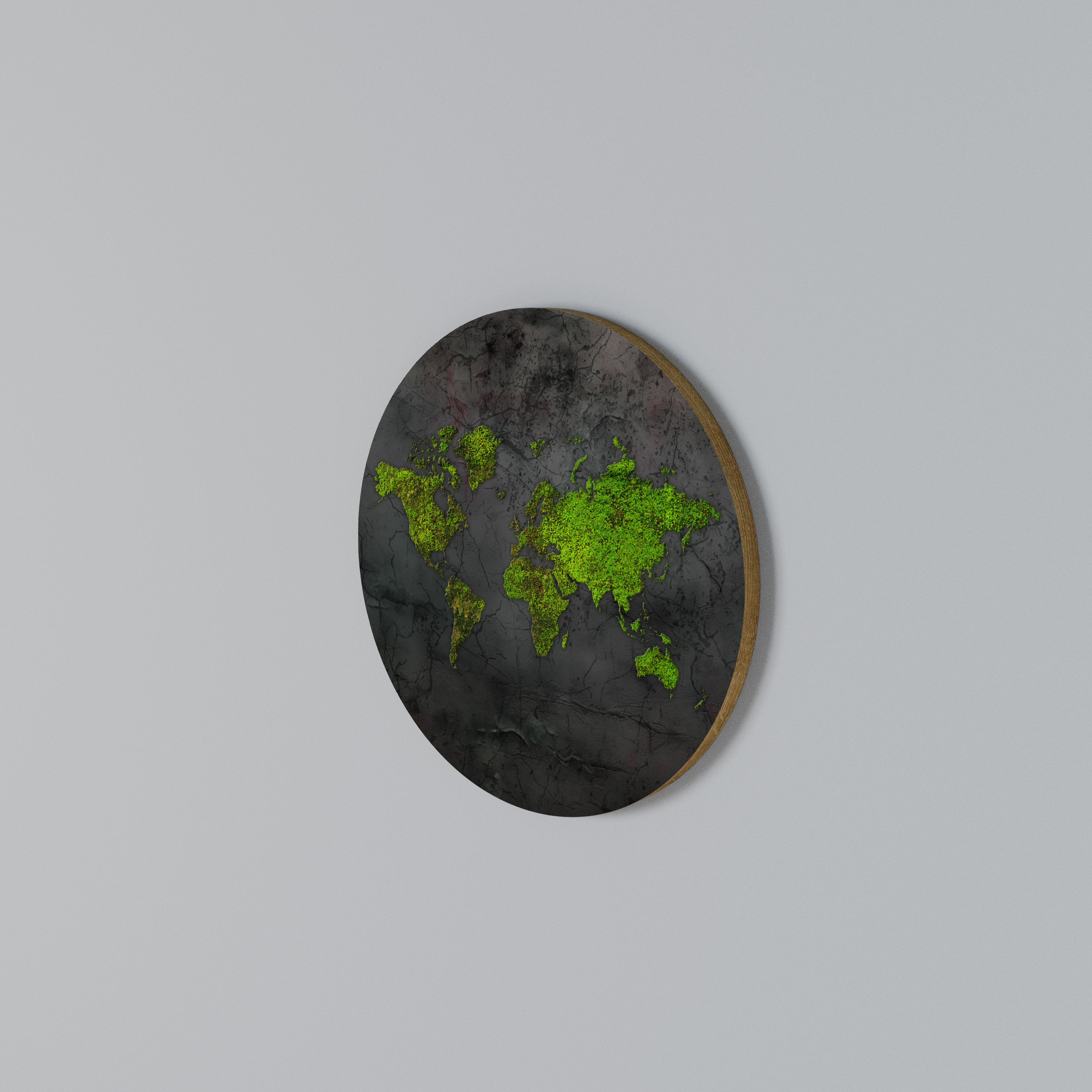 GREENER LANDS EMBRACED Round Wall Art