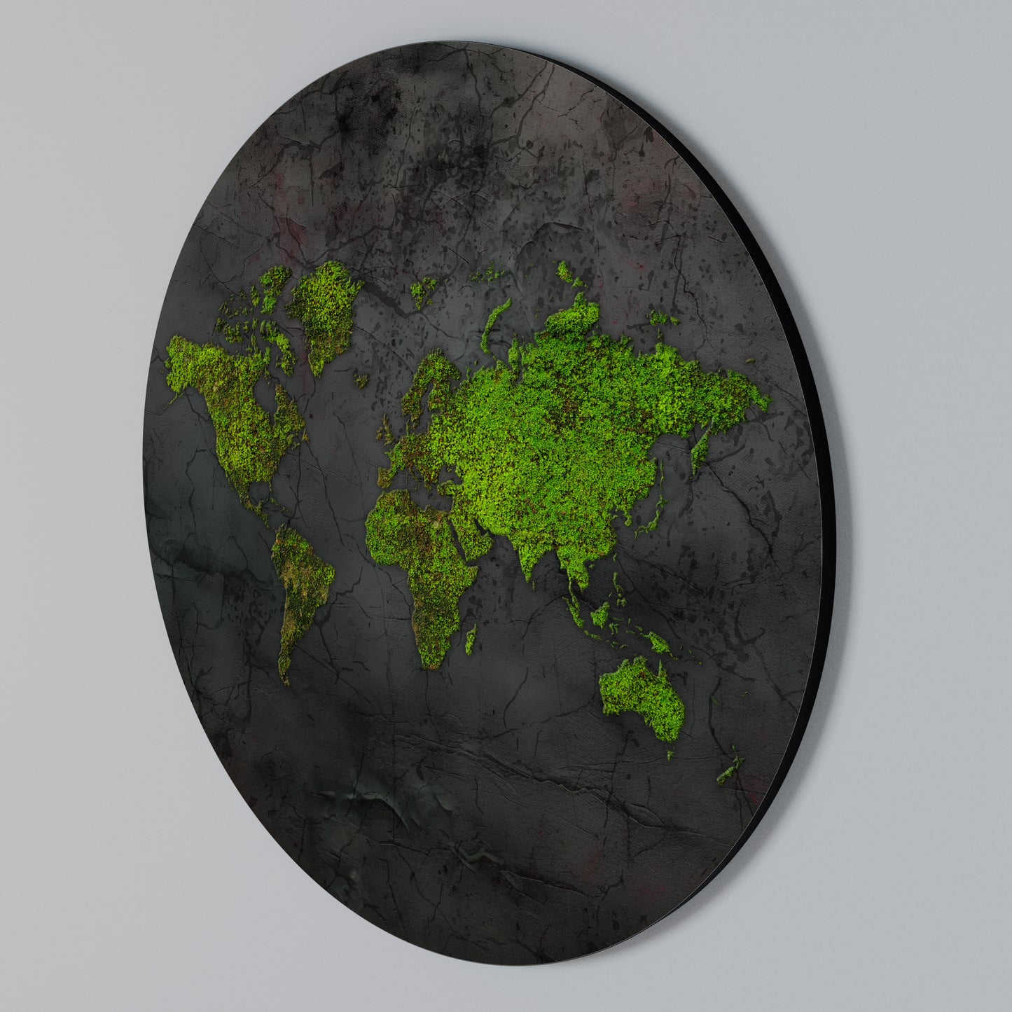 GREENER LANDS EMBRACED Round Wall Art