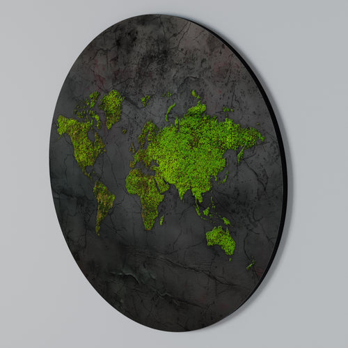 GREENER LANDS EMBRACED Round Wall Art