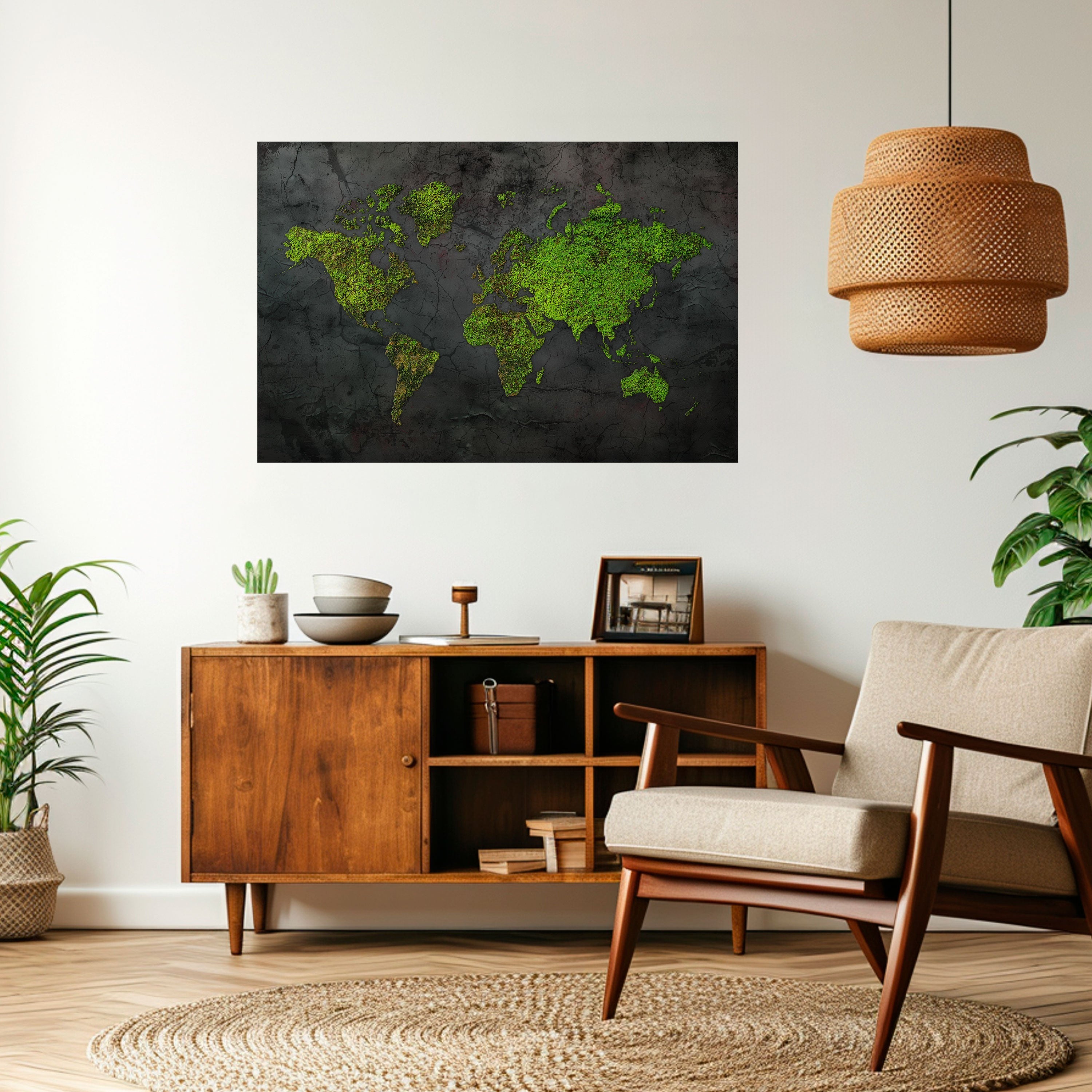 Affiche horizontale autocollante « GREENER LANDS EMBRACED »