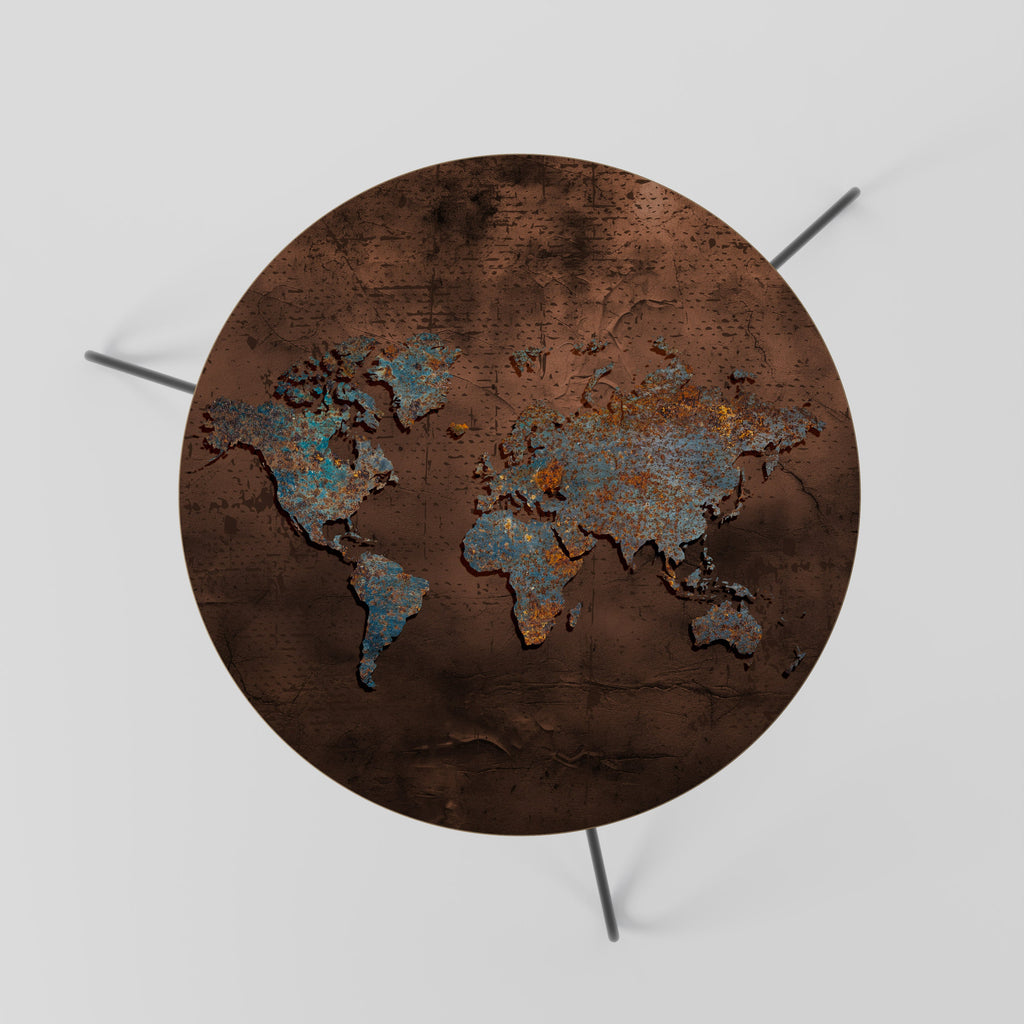 Table basse CARTE MÉTALLIQUE DES SOUVENIRS 60