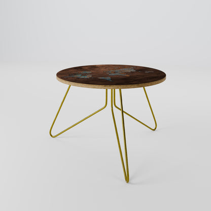 METALLIC MAP OF MEMORIES Coffee Table
