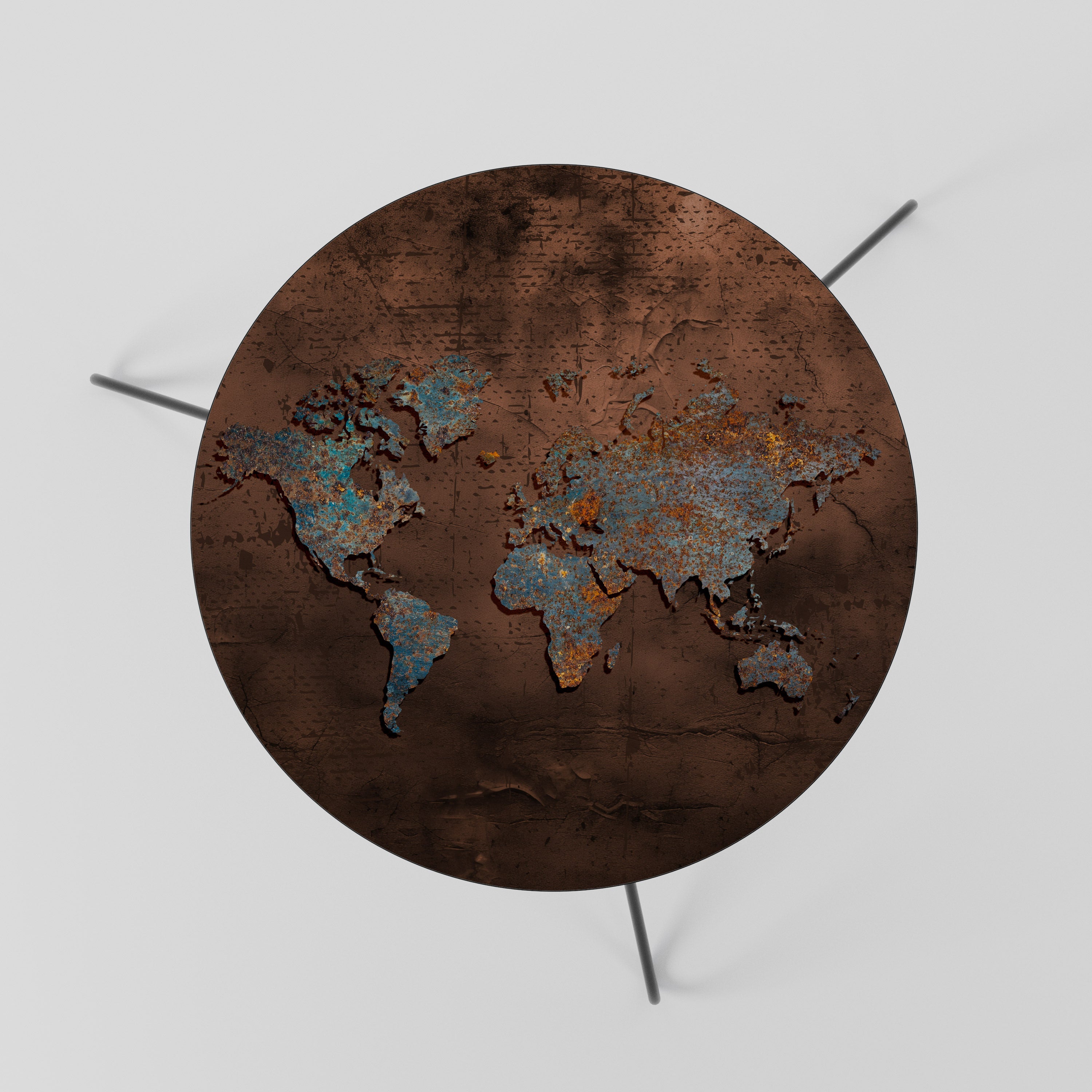 Table basse CARTE MÉTALLIQUE DES SOUVENIRS 60