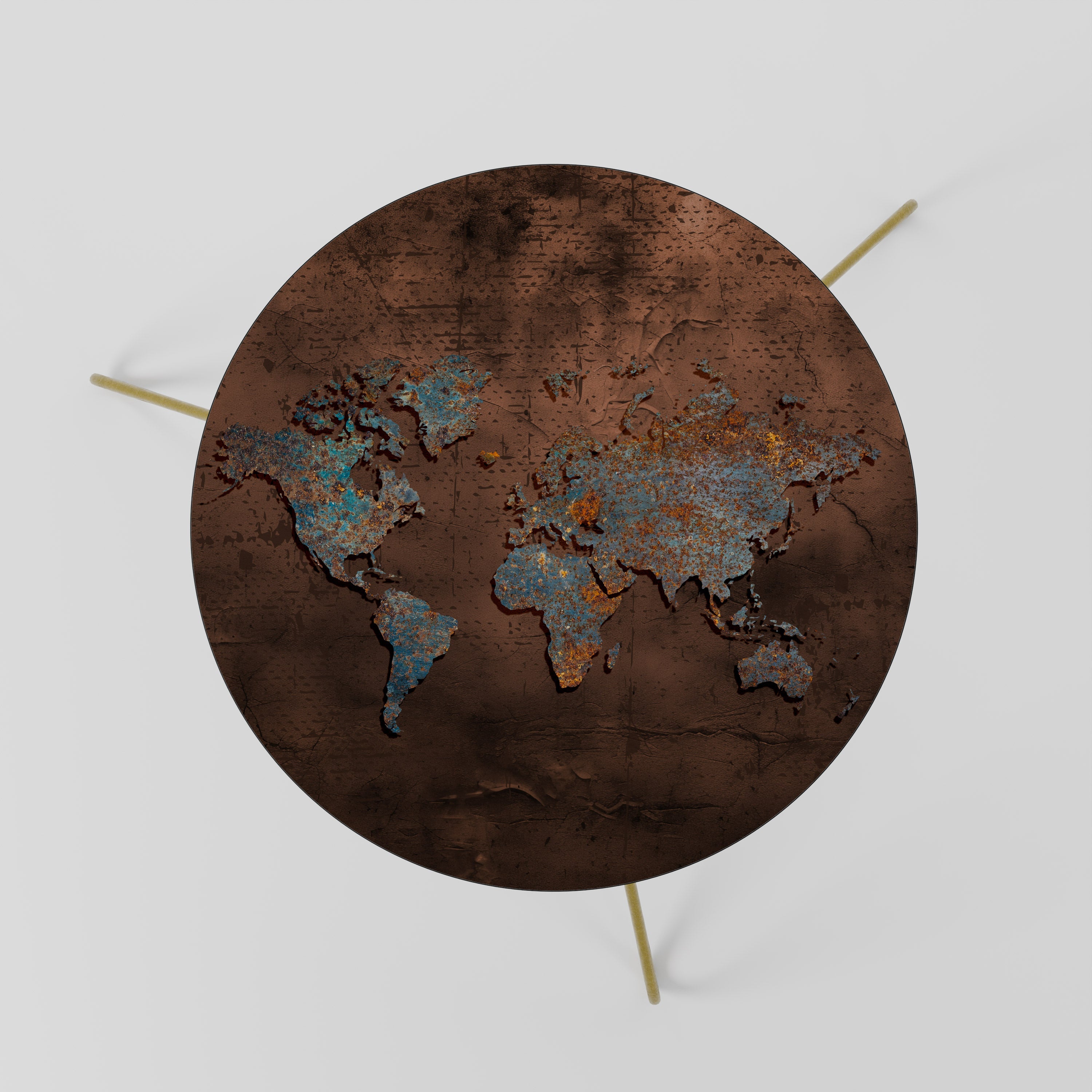 Table basse CARTE MÉTALLIQUE DES SOUVENIRS 60