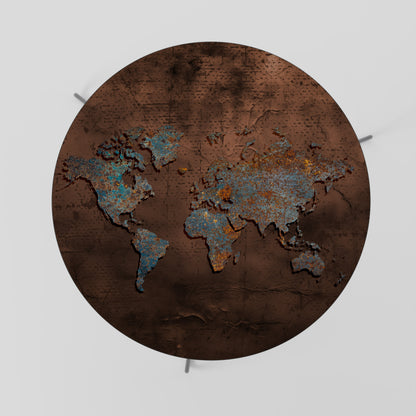 METALLIC MAP OF MEMORIES Coffee Table