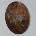 METALLIC MAP OF MEMORIES Round Wall Art