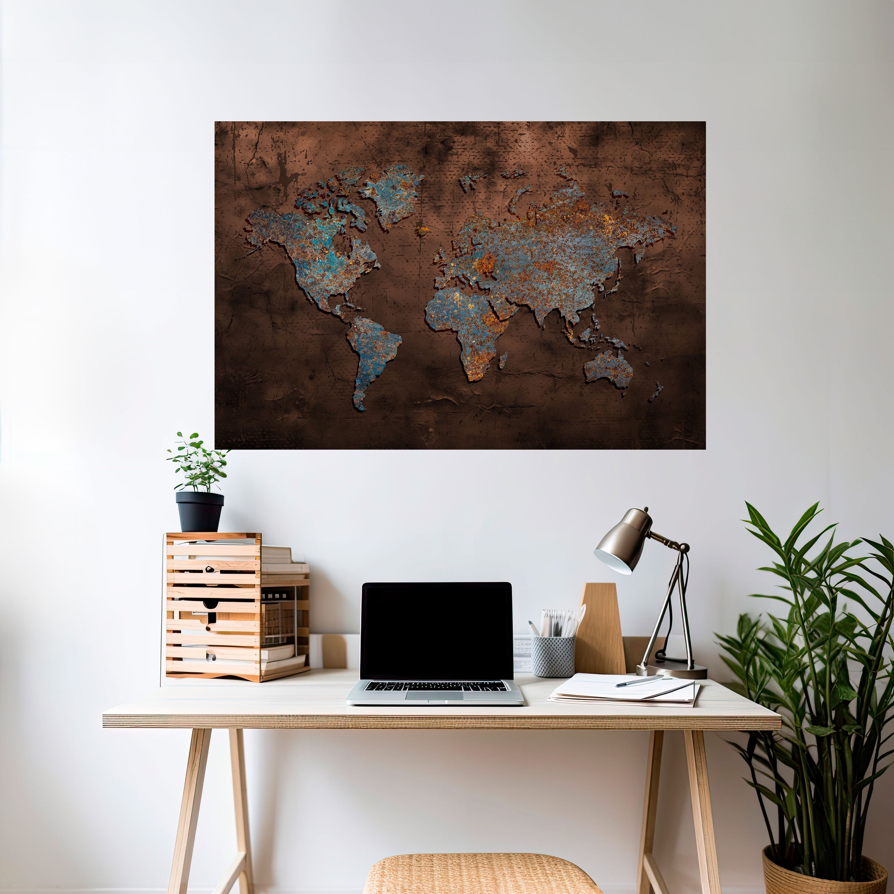 Affiche horizontale autocollante CARTE MÉTALLIQUE DES SOUVENIRS