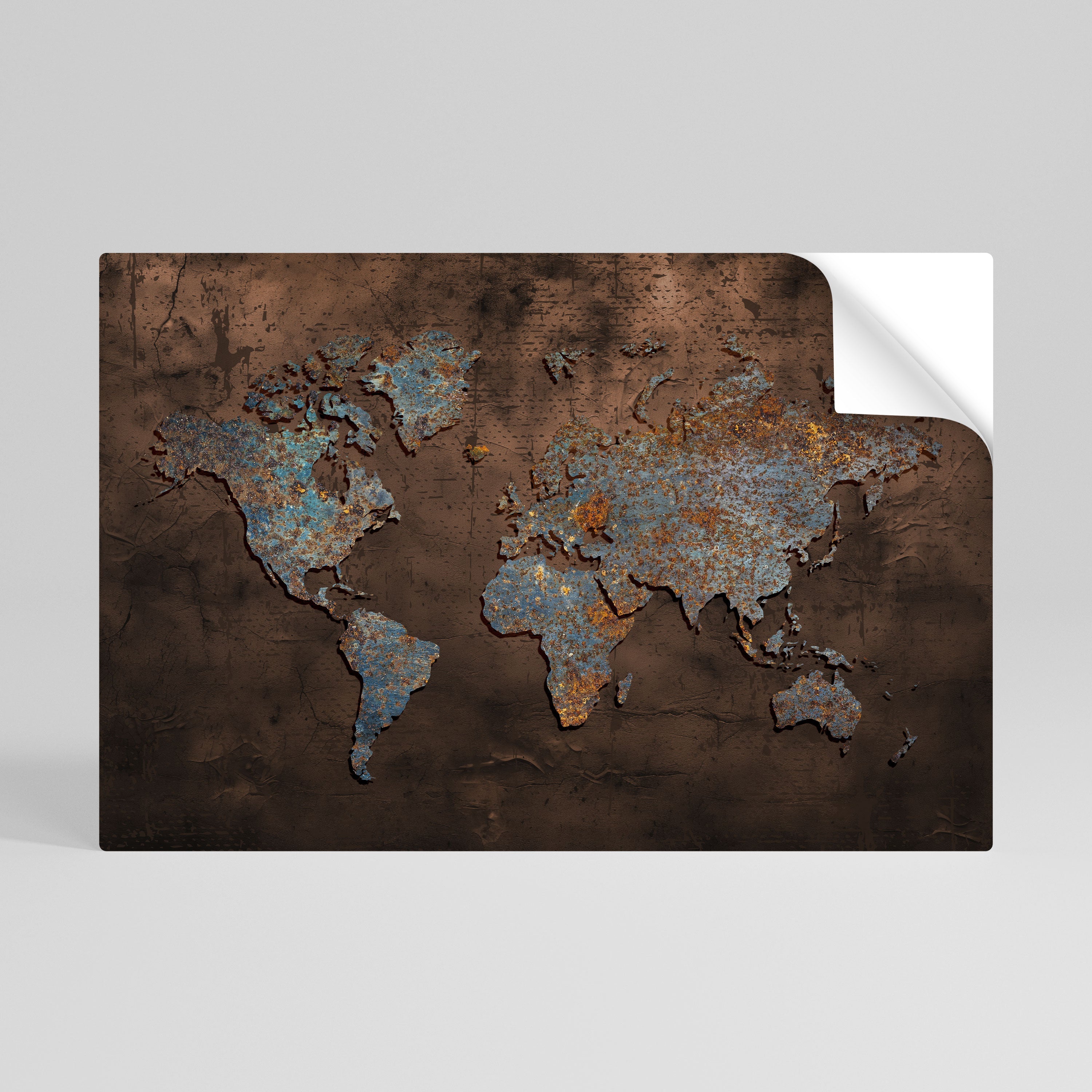 Affiche horizontale autocollante CARTE MÉTALLIQUE DES SOUVENIRS