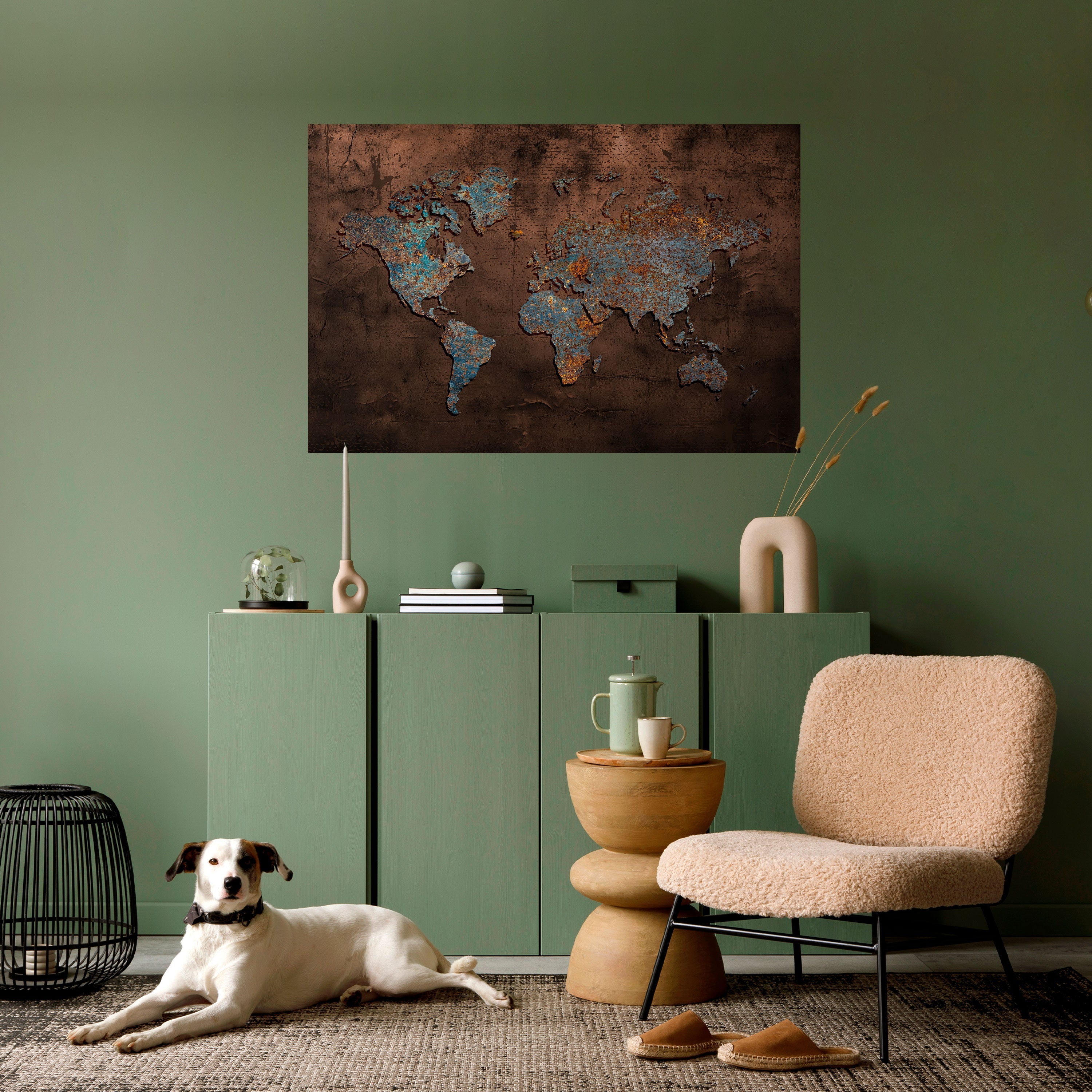 Affiche horizontale autocollante CARTE MÉTALLIQUE DES SOUVENIRS
