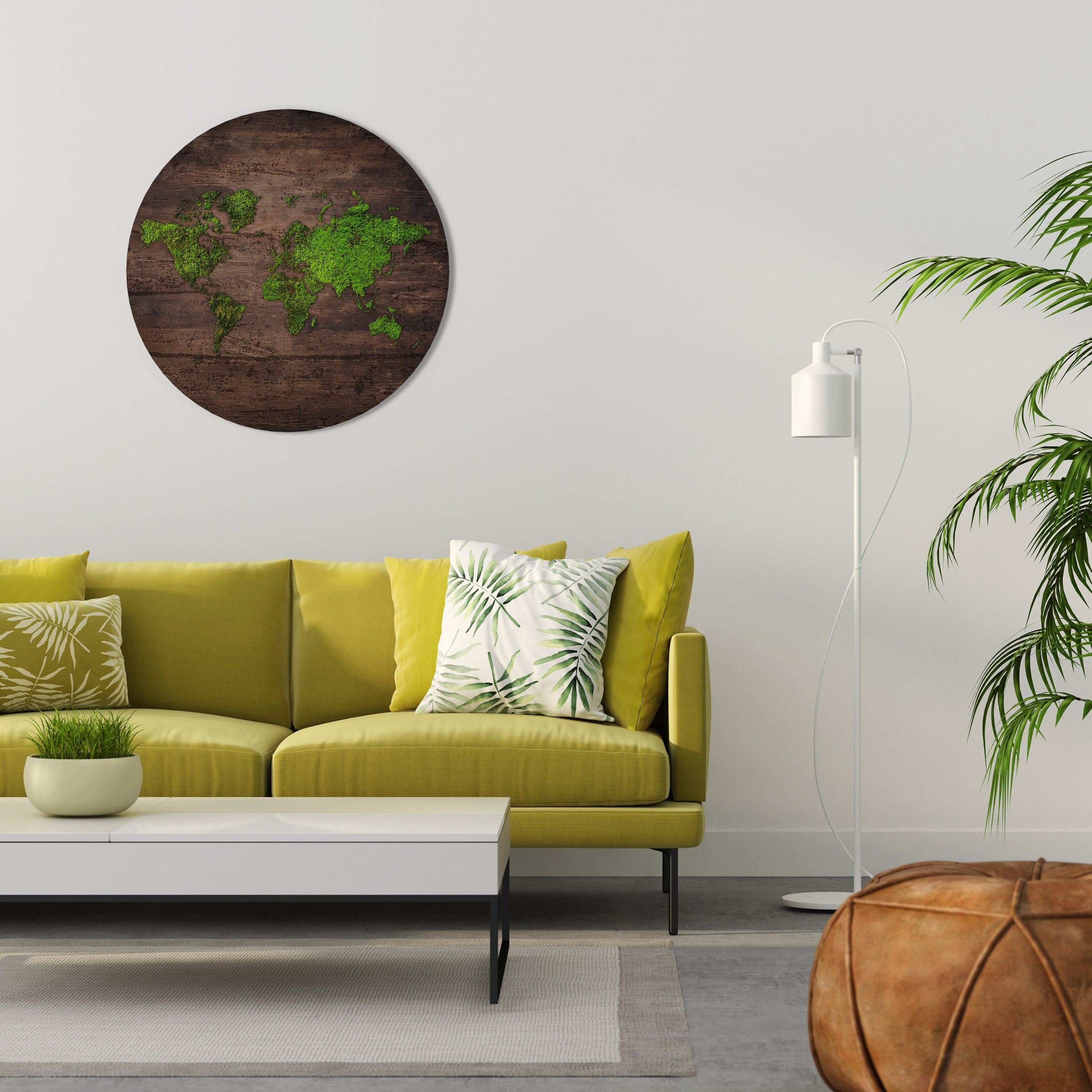 Art mural rond GREEN EARTH VISION
