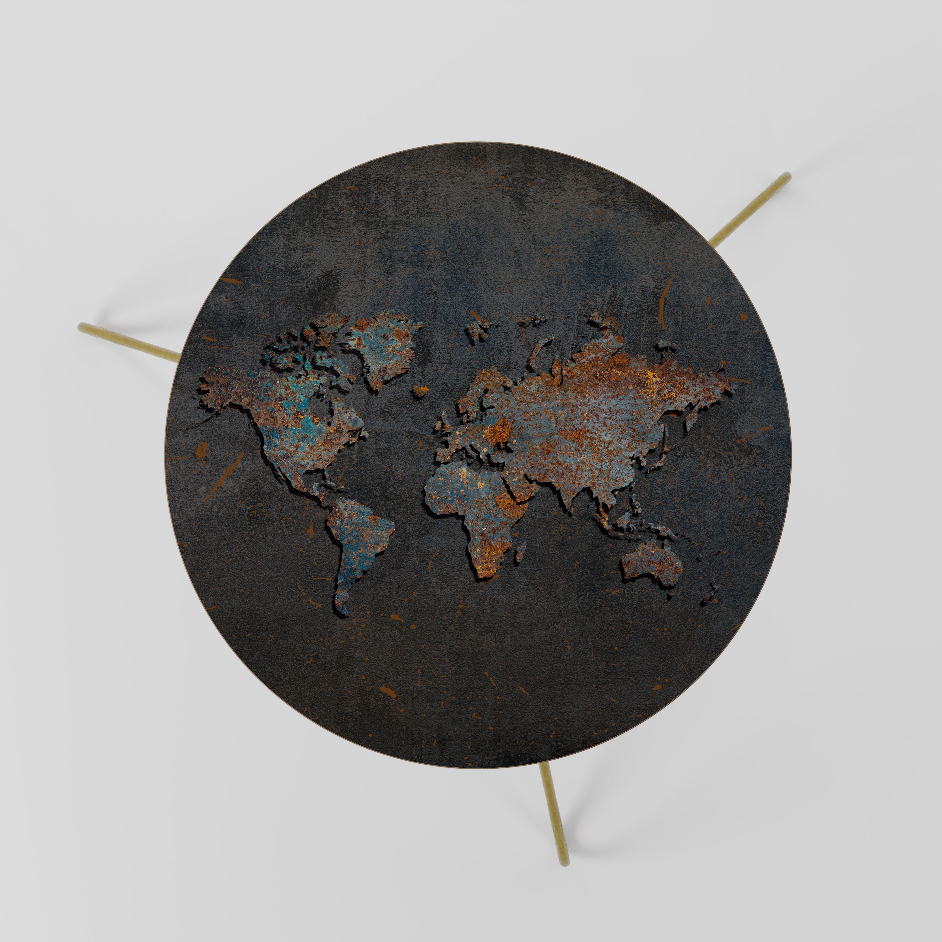 Table basse TOPOGRAPHIE USÉE PAR LE TEMPS 60