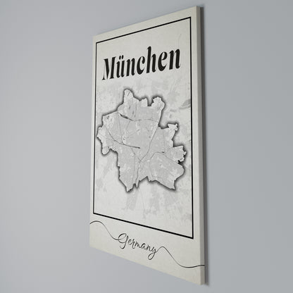 MONOCHROME MÜNCHEN Vertical Canvas Print