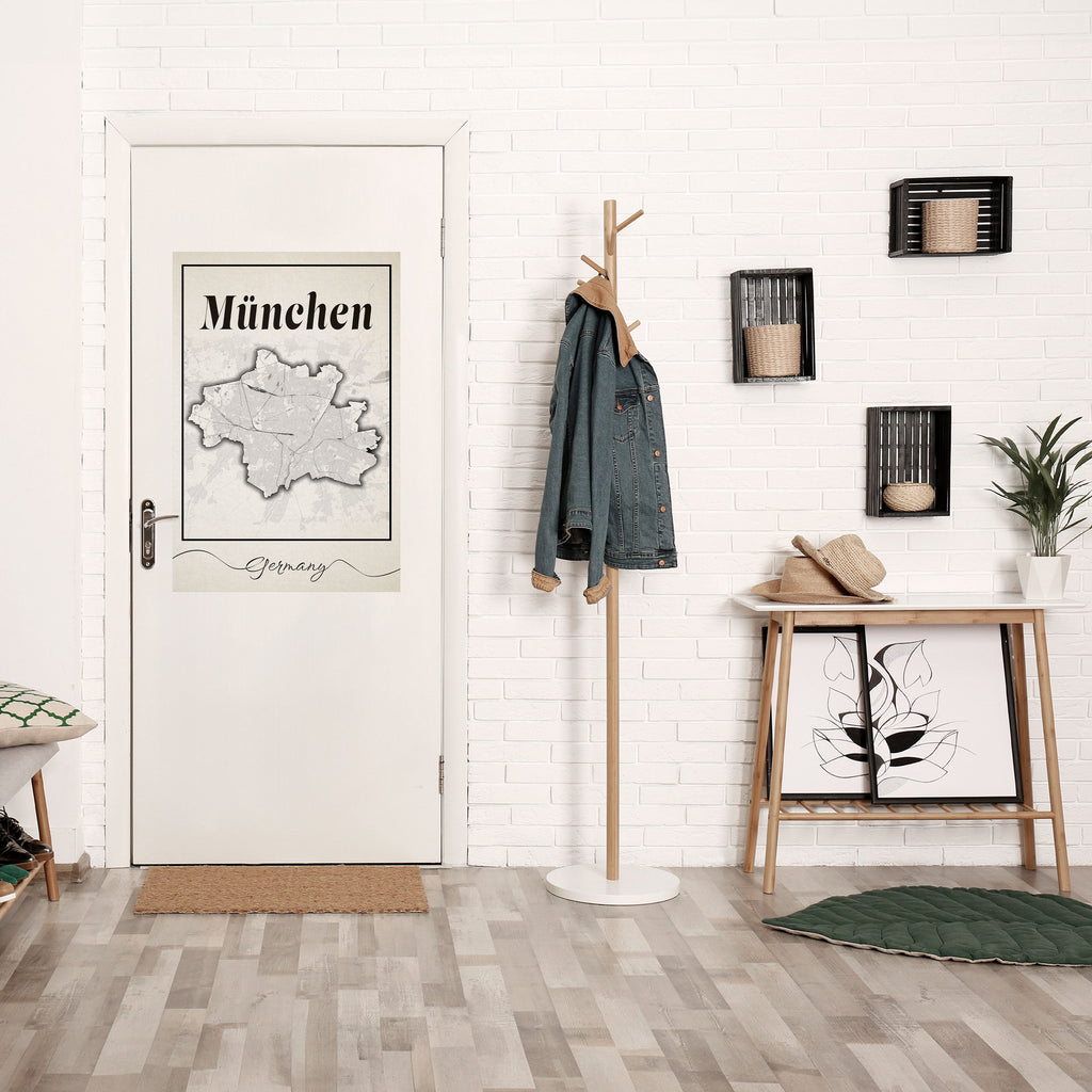 Affiche verticale autocollante MONOCHROME MÜNCHEN