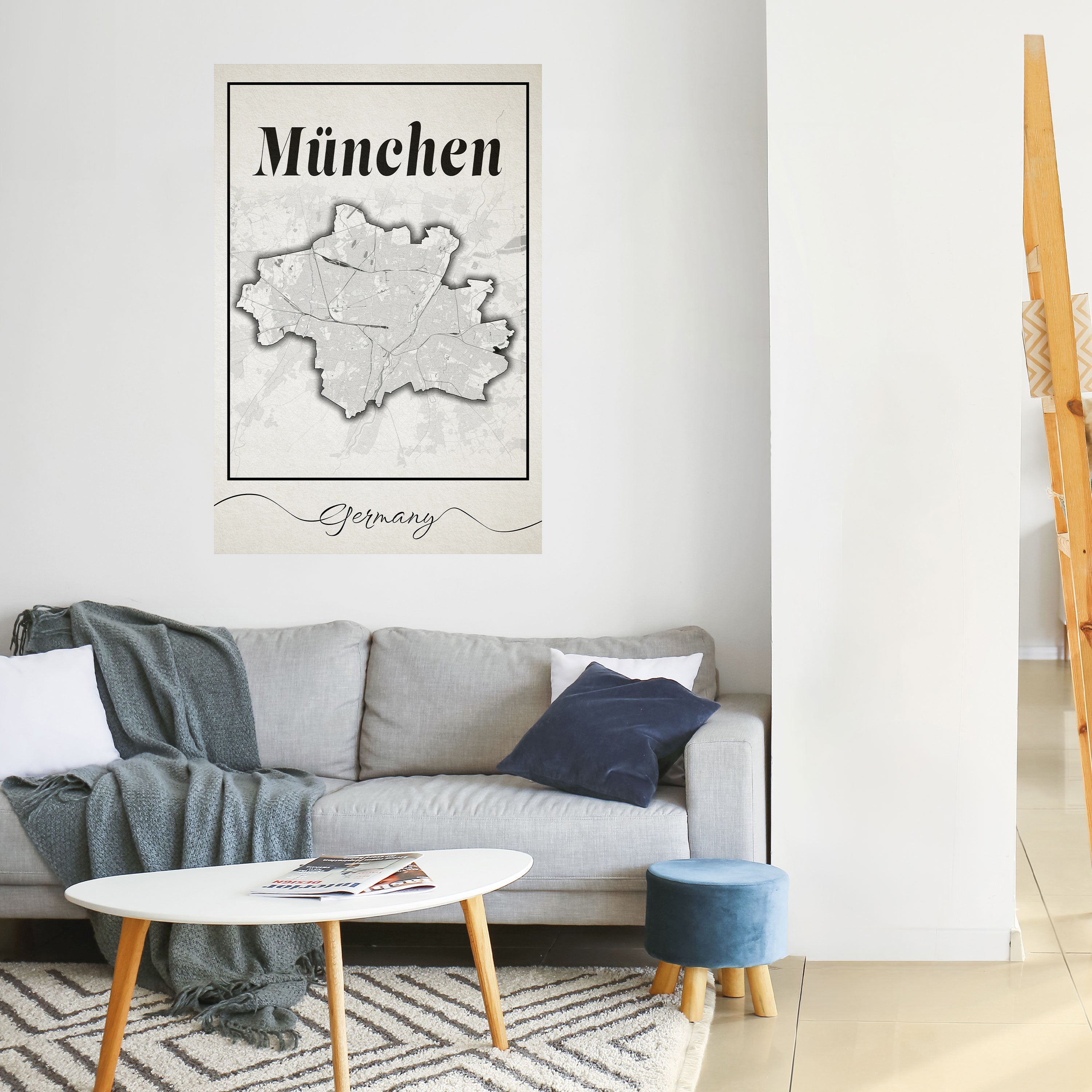 Affiche verticale autocollante MONOCHROME MÜNCHEN