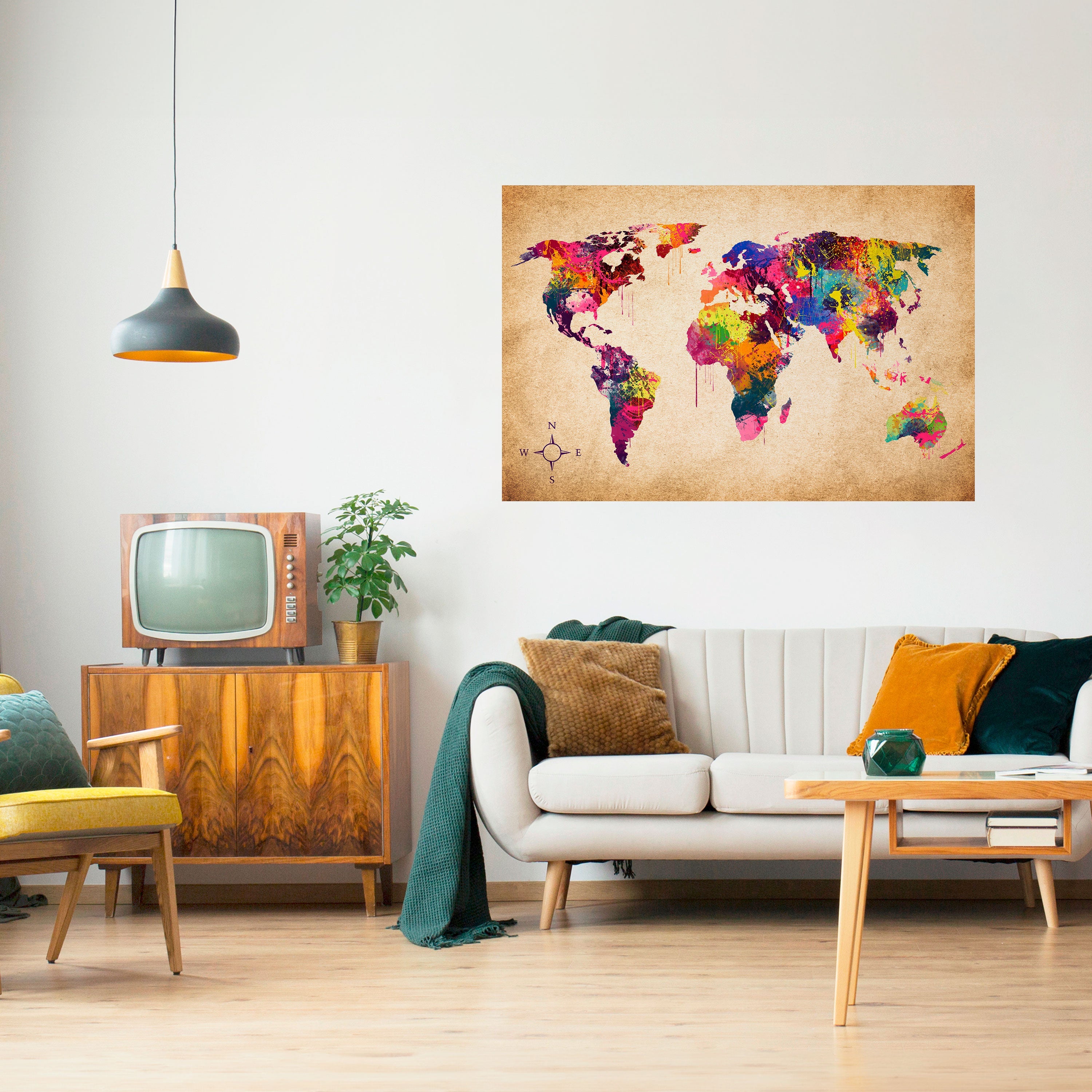 Affiche horizontale autocollante « PAYSAGE TERRESTRE VIBRANT »