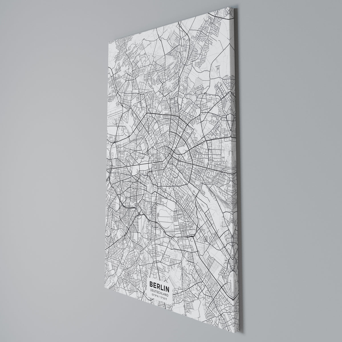 BERLIN PLAN Vertical Canvas Print