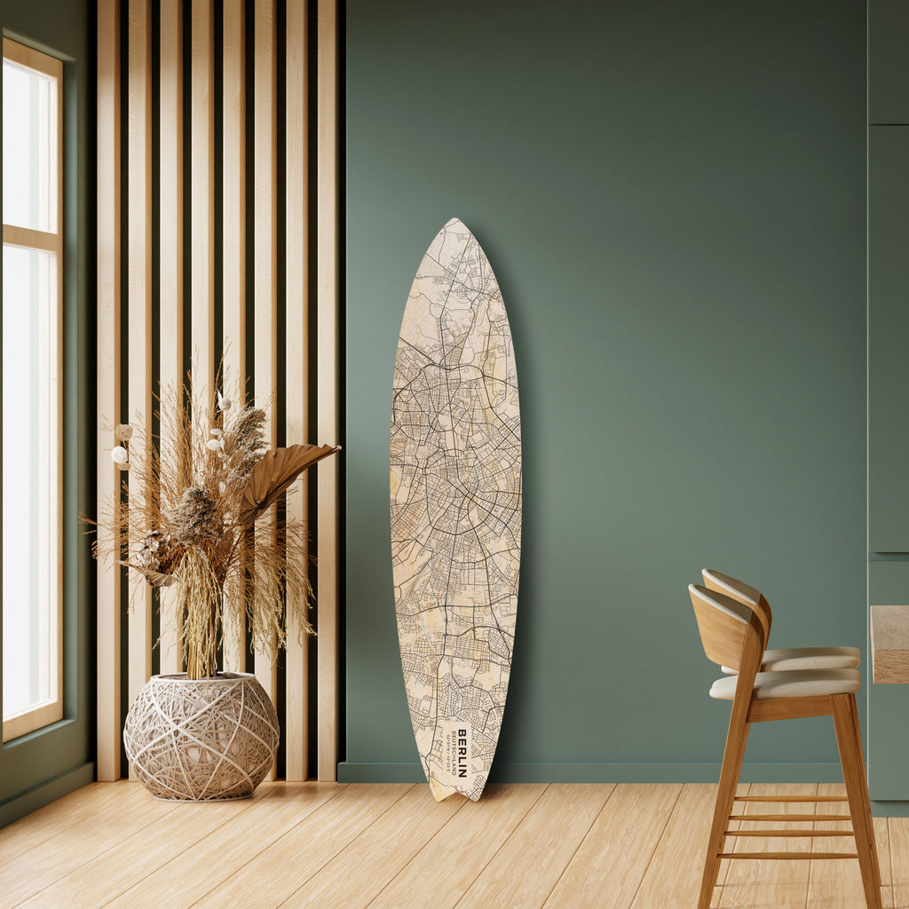 BERLIN PLAN Surfboard Decorative Panel