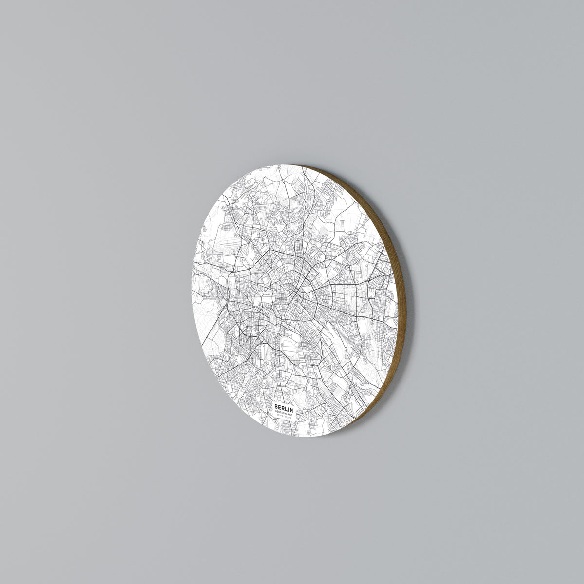 BERLIN PLAN Round Wall Art