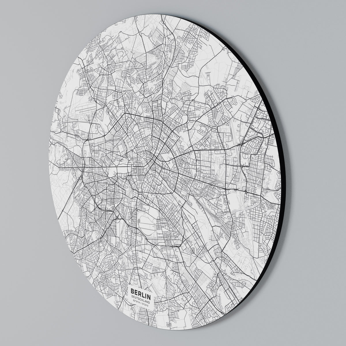 BERLIN PLAN Round Wall Art