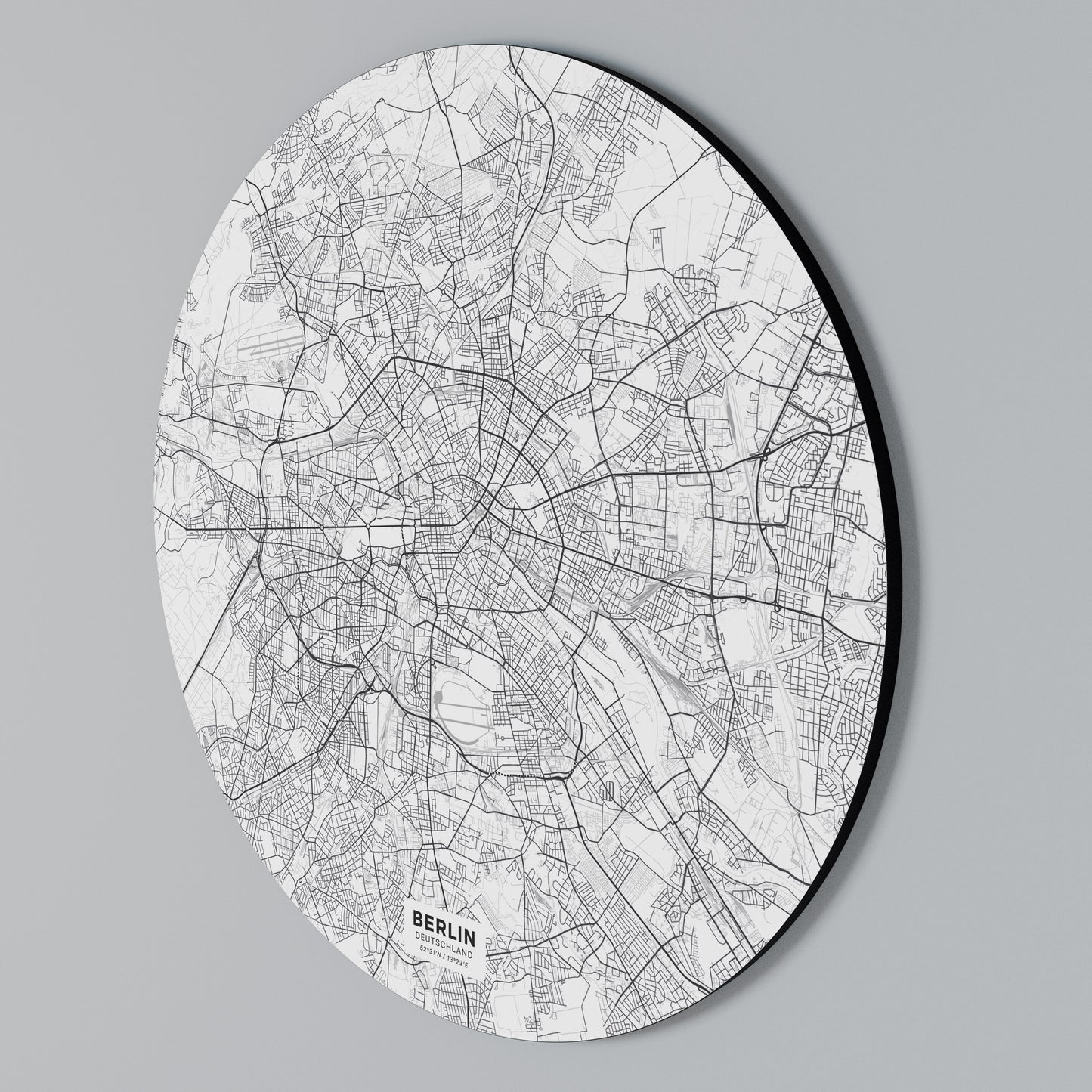 BERLIN PLAN Round Wall Art