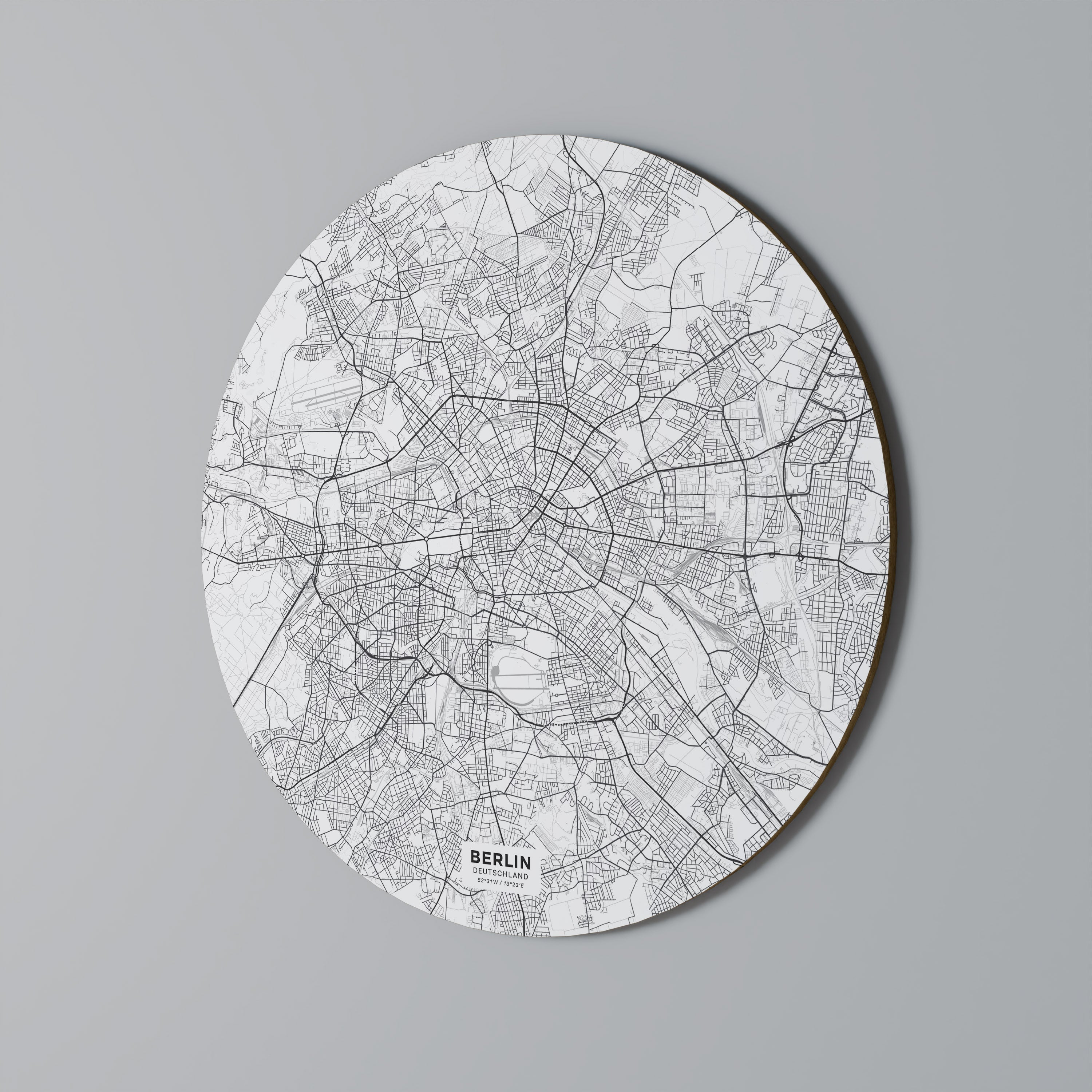 PLAN DE BERLIN Art mural rond