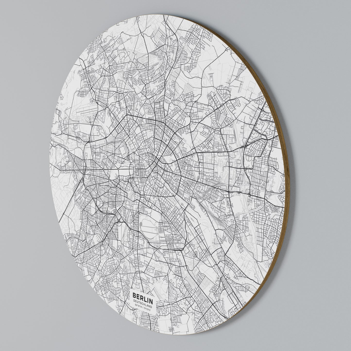 BERLIN PLAN Round Wall Art