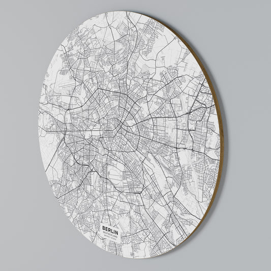 BERLIN PLAN Round Wall Art
