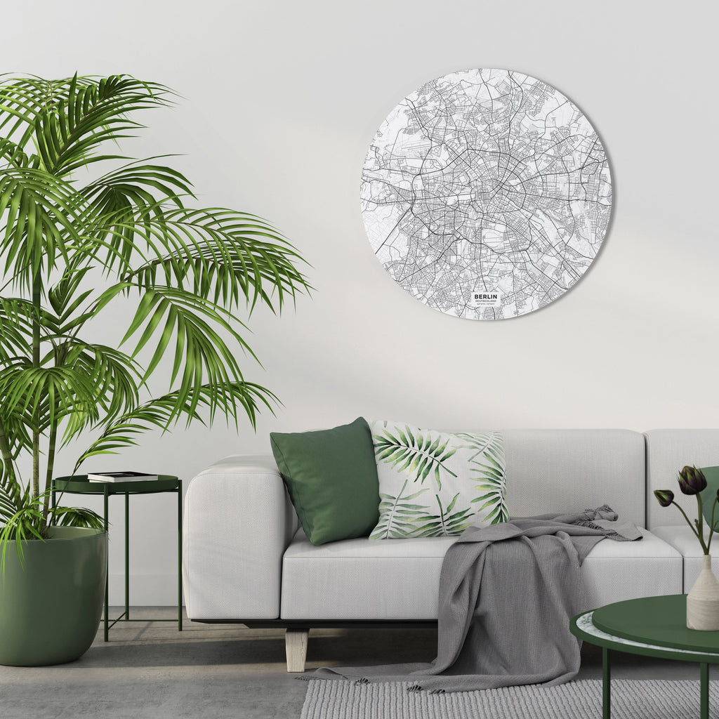PLAN DE BERLIN Art mural rond