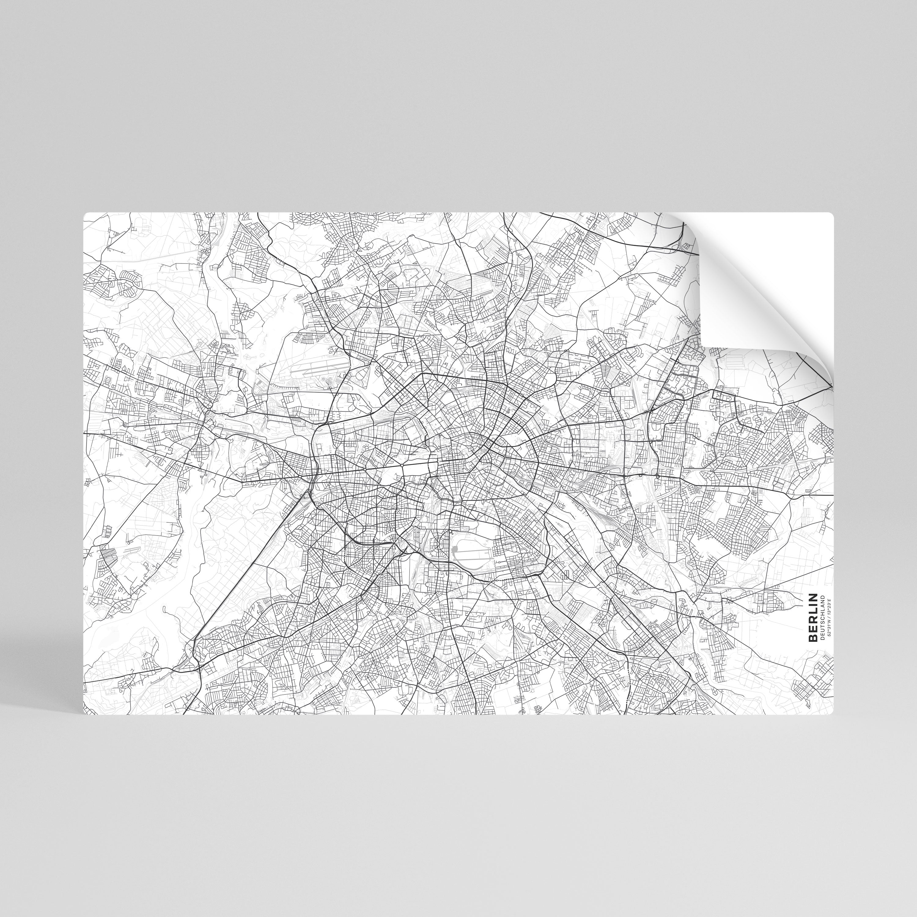 Affiche horizontale autocollante du Plan de Berlin