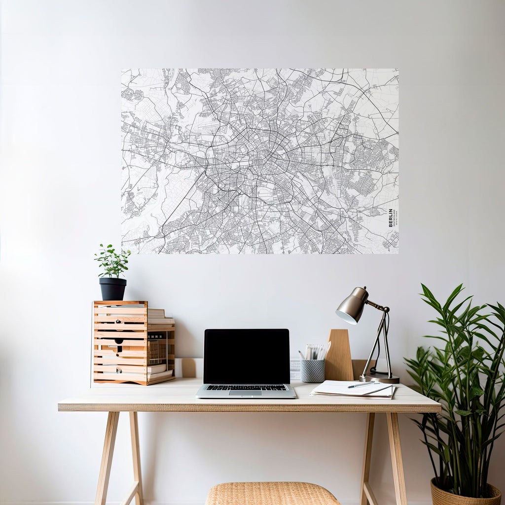 Affiche horizontale autocollante du Plan de Berlin