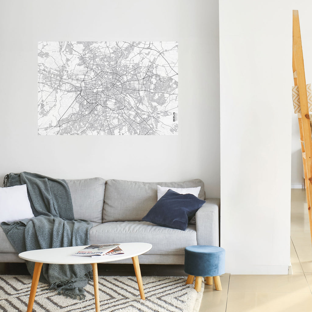 Affiche horizontale autocollante du Plan de Berlin