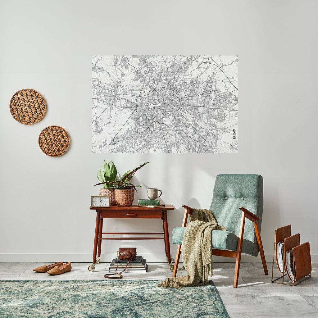 Affiche horizontale autocollante du Plan de Berlin